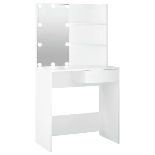 Toaletni stolić s LED svjetlima bijeli 74,5 x 40 x 141 cm - Bijela 1 Cijena