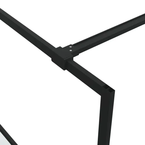 Pregrada za tuš crna 80 x 195 cm s napola mutnim staklom ESG - Crna 80 x 195 cm napola matirano Cijena