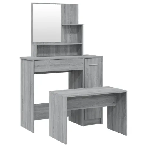 Set toaletnog stolića boja hrasta sonome 86,5x35x136 cm - Sivi hrast sonoma 1 Sivi hrast sonoma Cijena