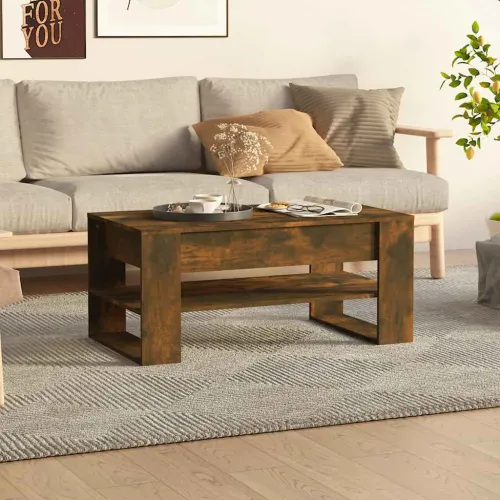 Stolić za kavu boja hrasta 102x55x45 cm konstruirano drvo - Dimljeni hrast 1 Dimljeni hrast Cijena