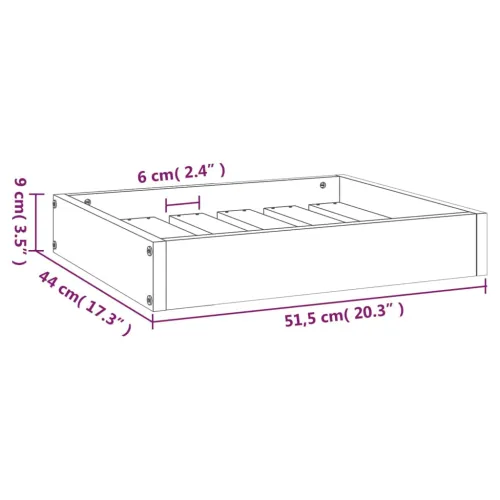 Krevet za pse 51,5 x 44 x 9 cm od masivne borovine - Prirodna 51.5 x 44 x 9 cm Cijena