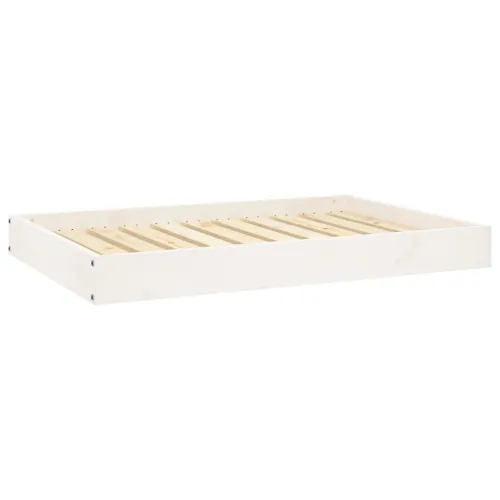 Krevet za pse bijeli 91,5 x 64 x 9 cm od masivne borovine - Bijela 91.5 x 64 x 9 cm Cijena