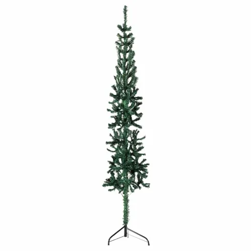 Tanka umjetna polovica božićnog drvca sa stalkom zelena 180 cm - Zelena 180 cm 1 1 Cijena