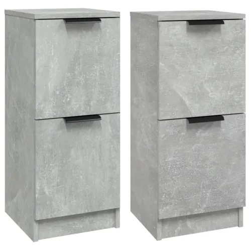 Komode 2 kom siva boja betona 30 x 30 x 70 cm konstruirano drvo - Beton siva 2 Beton siva 2 Cijena
