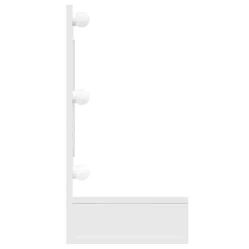 Ormarić s ogledalom i LED svjetlima bijeli 90 x 31,5 x 62 cm - Bijela Cijena