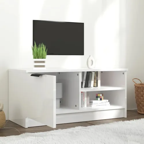 TV ormarić sjajni bijeli 80x35x36,5 cm konstruirano drvo - Visoko sjajno bijela 1 Visoko sjajno bijela 1 Cijena