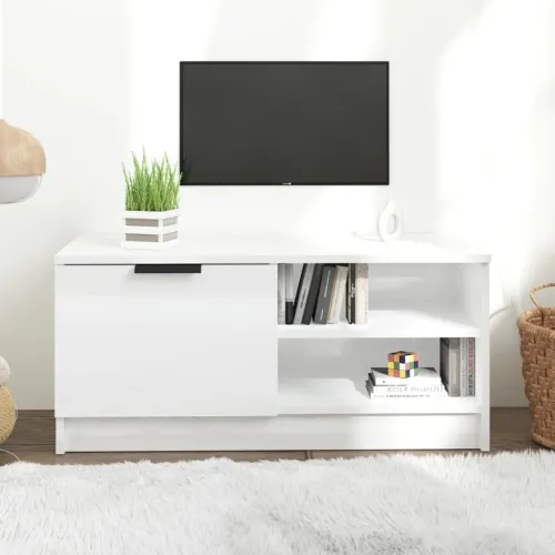 TV ormarić sjajni bijeli 80x35x36,5 cm konstruirano drvo - Visoko sjajno bijela 1 Visoko sjajno bijela 1 Cijena
