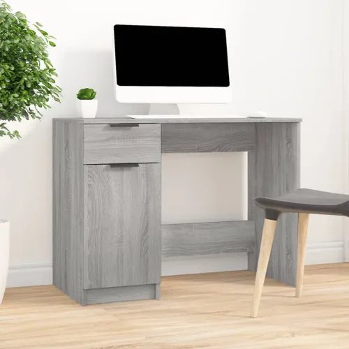 Radni stol boja hrasta sonome 100x50x75 cm konstruirano drvo - Sivi hrast sonoma Sivi hrast sonoma Cijena