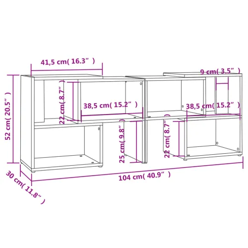 TV ormarić visoki sjaj bijeli 104x30x52 cm konstruirano drvo - Visoko sjajno bijela 1 104 cm Cijena