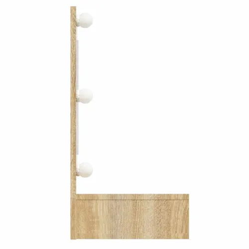 Ormarić s ogledalom LED boja hrasta sonome 90 x 31,5 x 62 cm - Sonoma hrast Cijena