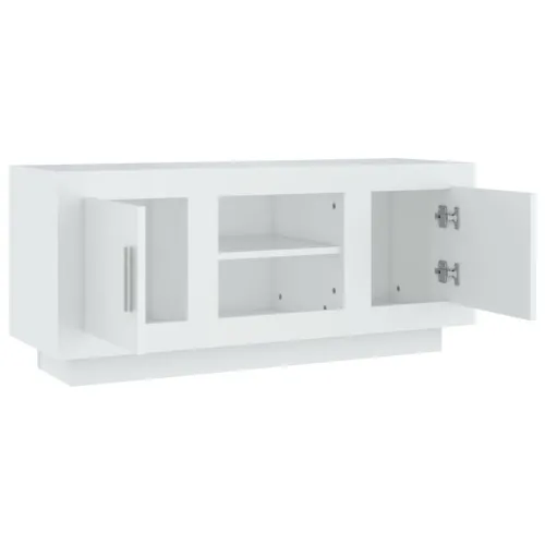 TV ormarić bijeli 102 x 35 x 45 cm od konstruiranog drva - Bijela 1 Cijena