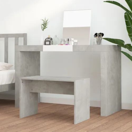 Toaletni stolac siva boja betona 70x35x45 cm konstruirano drvo - Beton siva Cijena