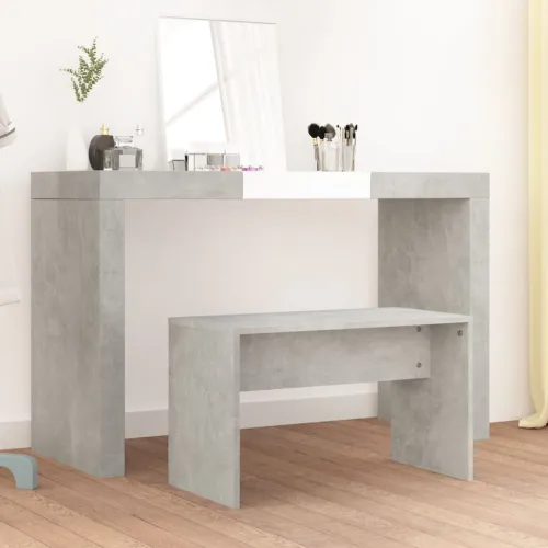 Toaletni stolac siva boja betona 70x35x45 cm konstruirano drvo - Beton siva Cijena