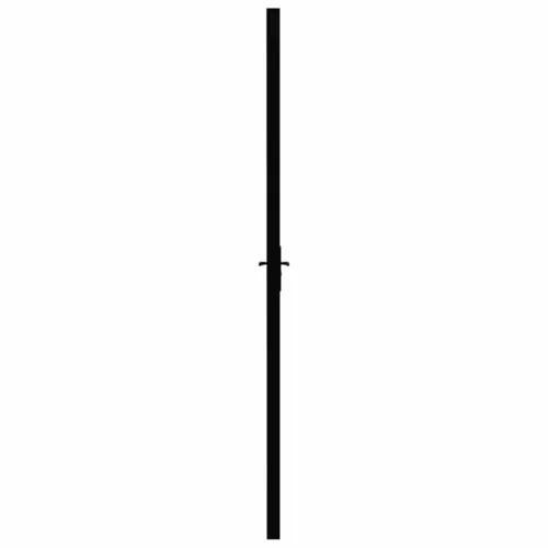 Sobna vrata od stakla ESG i aluminija 76 x 201,5 cm crna - Crna i prozirna 76 x 201,5 cm 2 vodoravne šipke Cijena