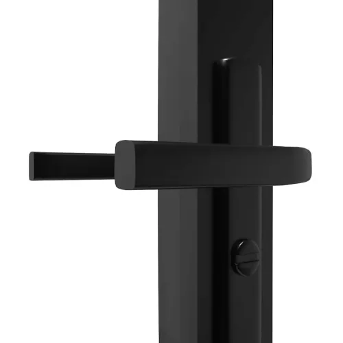 Sobna vrata od stakla ESG i aluminija 83 x 201,5 cm crna - Crna i prozirna 83 x 201,5 cm 2 vodoravne šipke Cijena