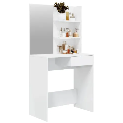 Toaletni stolić s ogledalom visoki sjaj bijeli 74,5x40x141 cm - Visoko sjajno bijela Cijena