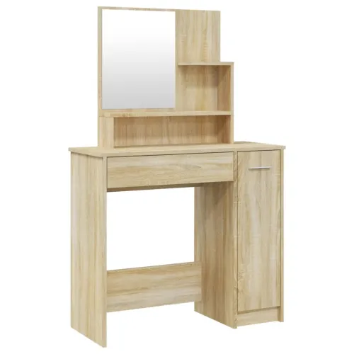 Toaletni stolić s ogledalom boja hrasta sonome 86,5x35x136 cm - sonoma hrast 1 Sonoma hrast Cijena