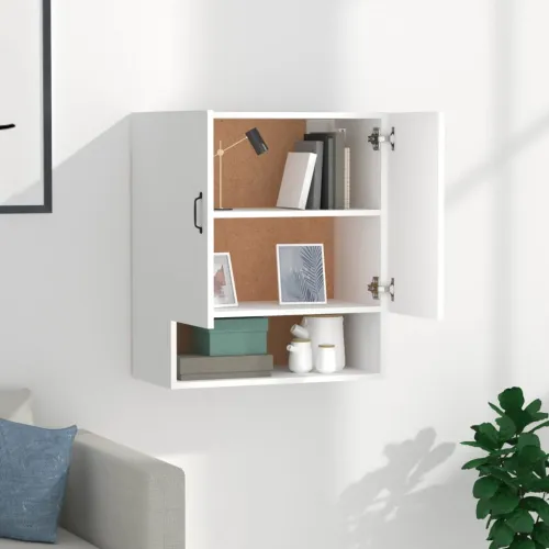 Zidni ormarić bijeli 60 x 31 x 70 cm od konstruiranog drva - Bijela 1 1 Cijena