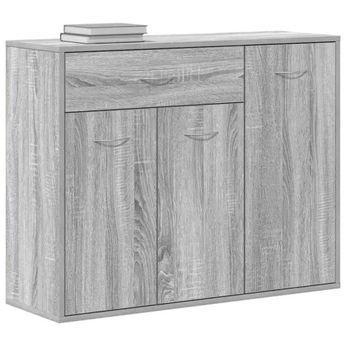 Komoda boja hrasta sonome 88 x 30 x 70 cm od konstruiranog drva - Sivi hrast sonoma Cijena