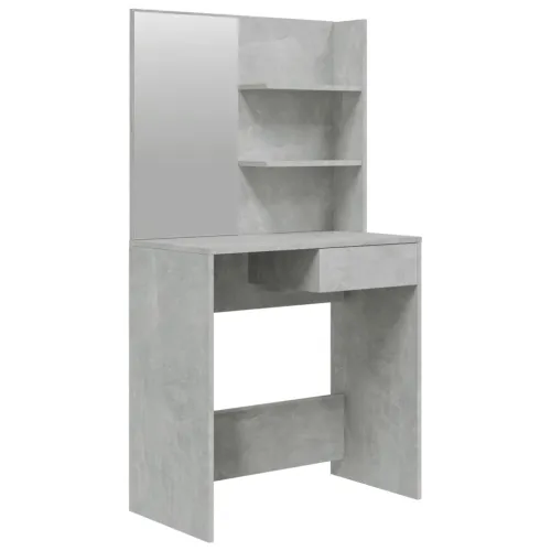 Toaletni stolić s ogledalom siva boja betona 74,5 x 40 x 141 cm - Beton siva 1 Beton siva Cijena