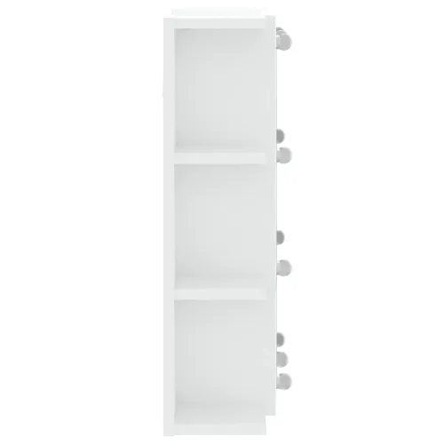 Ormarić s ogledalom i LED svjetlima bijeli 70 x 16,5 x 60 cm - Bijela Cijena