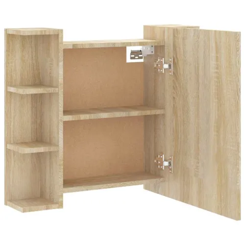 Ormarić s ogledalom LED boja hrasta sonome 70 x 16,5 x 60 cm - Sonoma hrast Cijena