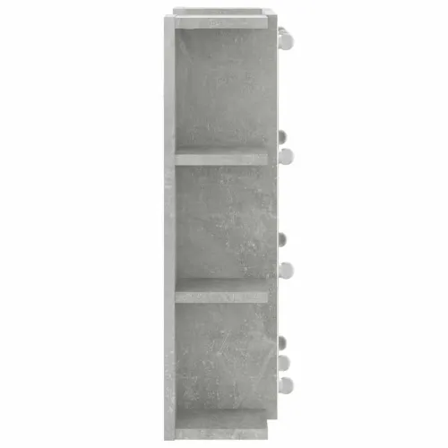 Ormarić s ogledalom i LED svjetlima boja betona 70x16,5x60 cm - Beton siva Cijena