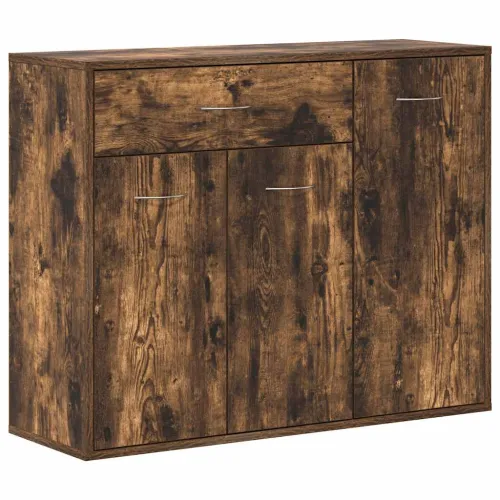 Komoda boja dimljenog hrasta 88x30x70 cm od konstruiranog drva - Dimljeni hrast Cijena