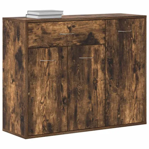 Komoda boja dimljenog hrasta 88x30x70 cm od konstruiranog drva - Dimljeni hrast Cijena