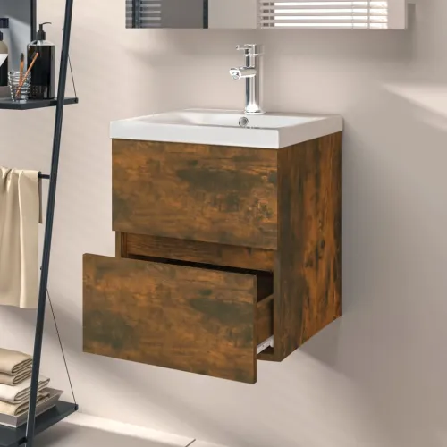 Ormarić za Lavabo - Umivaonik boja dimljenog hrasta 41x38,5x45 cm drveni - Dimljeni hrast 41 x 38.5 x 45 cm Cijena