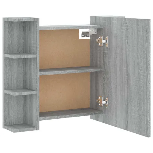 Ormarić s ogledalom LED boja hrasta sonome 70 x 16,5 x 60 cm - Sivi hrast sonoma Cijena