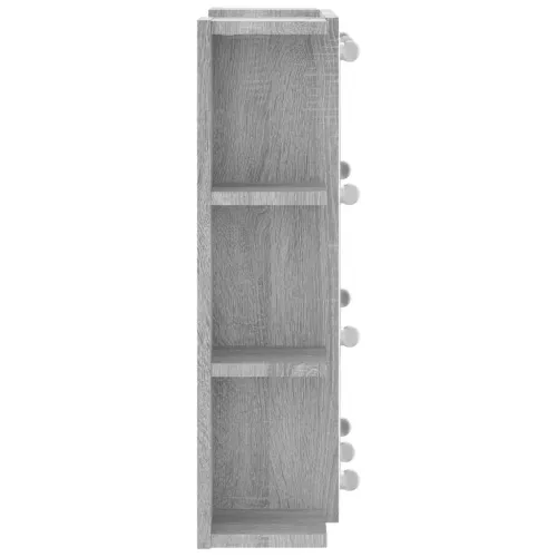 Ormarić s ogledalom LED boja hrasta sonome 70 x 16,5 x 60 cm - Sivi hrast sonoma Cijena