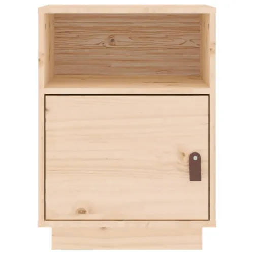 Noćni ormarić 40 x 34 x 45 cm od masivne borovine - Prirodna 1 Cijena