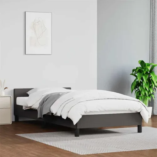 Okvir za krevet s uzglavljem bez madraca sivi 80x200 cm - Siva 80 x 200 cm Cijena