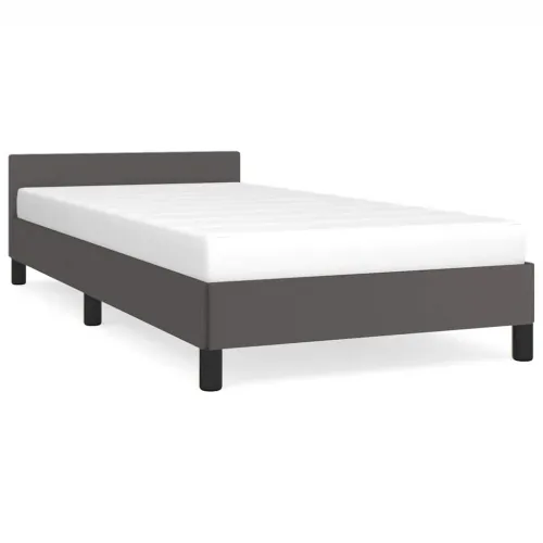 Okvir kreveta s uzglavljem bez madraca sivi 90x190 cm - Siva 90 x 190 cm Cijena