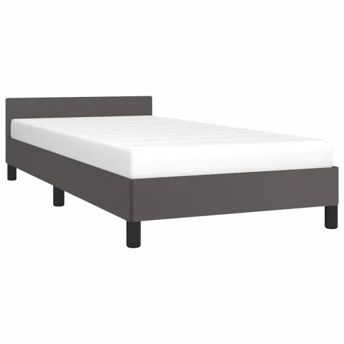 Okvir kreveta s uzglavljem bez madraca sivi 90x190 cm - Siva 90 x 190 cm Cijena