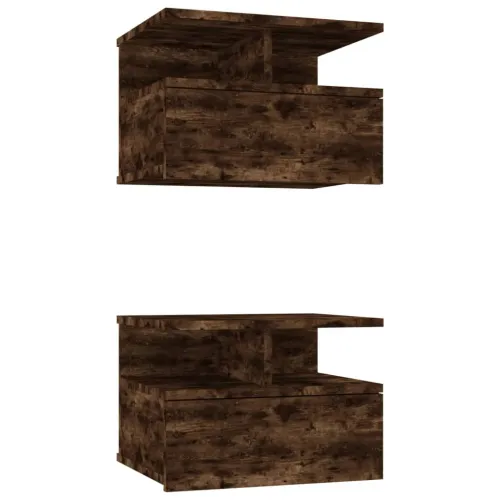 Viseći noćni ormarići 2 kom boja hrasta 40 x 31 x 27 cm drveni - Dimljeni hrast 2 Cijena