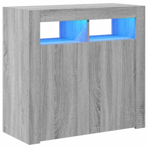 Komoda s LED svjetlima boja sivog hrasta sonome 80 x 35 x 75 cm - Sivi hrast sonoma 80 x 35 x 75 cm Cijena