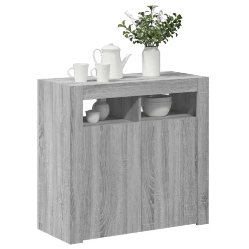 Komoda s LED svjetlima boja sivog hrasta sonome 80 x 35 x 75 cm - Sivi hrast sonoma 80 x 35 x 75 cm Cijena