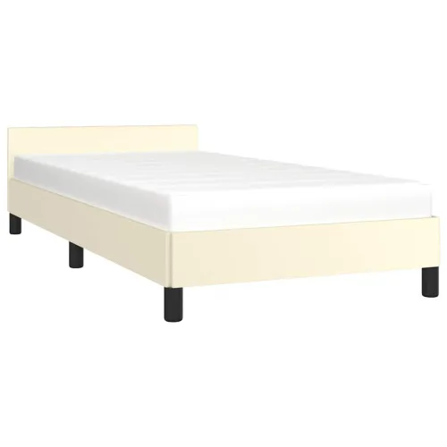 Okvir za krevet s uzglavljem bez madraca krem 80x200 cm - Krema 80 x 200 cm Cijena