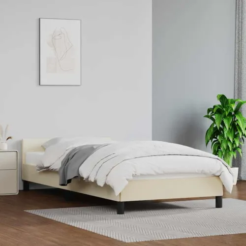 Okvir za krevet s uzglavljem bez madraca krem 80x200 cm - Krema 80 x 200 cm Cijena