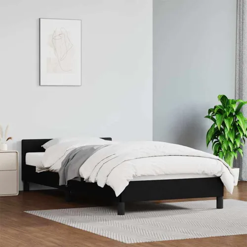 Okvir kreveta s uzglavljem bez madraca crni 90x190 cm - Crna 90 x 190 cm Cijena