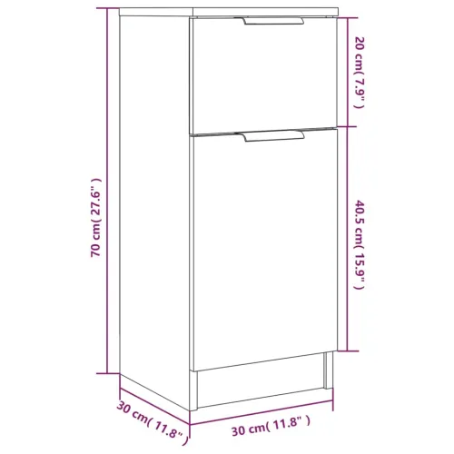 Komode bijele 30 x 30 x 70 cm od konstruiranog drva - Bijela 1 Bijela 1 Cijena