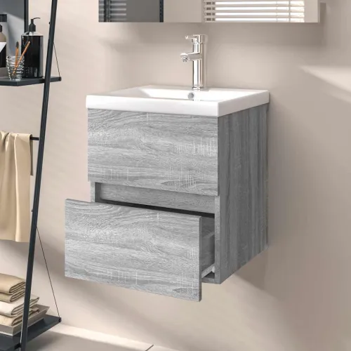 Ormarić za Lavabo - Umivaonik boja hrasta sonome 41x38,5x45 cm drveni - Sivi hrast sonoma 41 x 38.5 x 45 cm Cijena