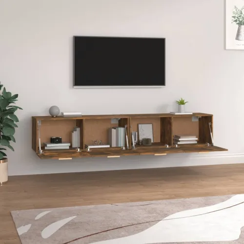 Zidni ormarići 2 kom boja hrasta 100x36,5x35 cm drveni - Dimljeni hrast 100 x 36.5 x 35 cm 1 1 Cijena