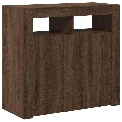 Komoda s LED svjetlima boja dimljenog hrasta 80 x 35 x 75 cm - Smeđi hrast 80 x 35 x 75 cm Cijena