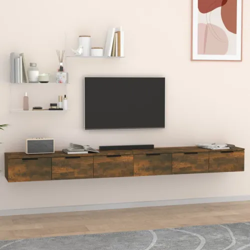 Zidni ormarići 2 kom boja hrasta 102x30x20 cm konstruirano drvo - Dimljeni hrast 2 1 Dimljeni hrast Cijena