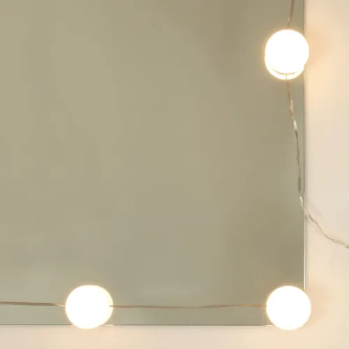 LED toaletni stolić s ormarićem boja hrasta konstruirano drvo - Dimljeni hrast 1 Cijena