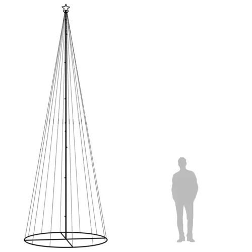 Stožasto božićno drvce šareno 732 LED žarulje 160 x 500 cm - Šareni 500 x 160 cm Cijena