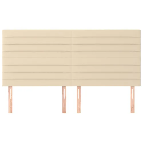 Uzglavlje krem boje 180x5x118/128 cm tkanina - Krema 180 cm Visoko Cijena